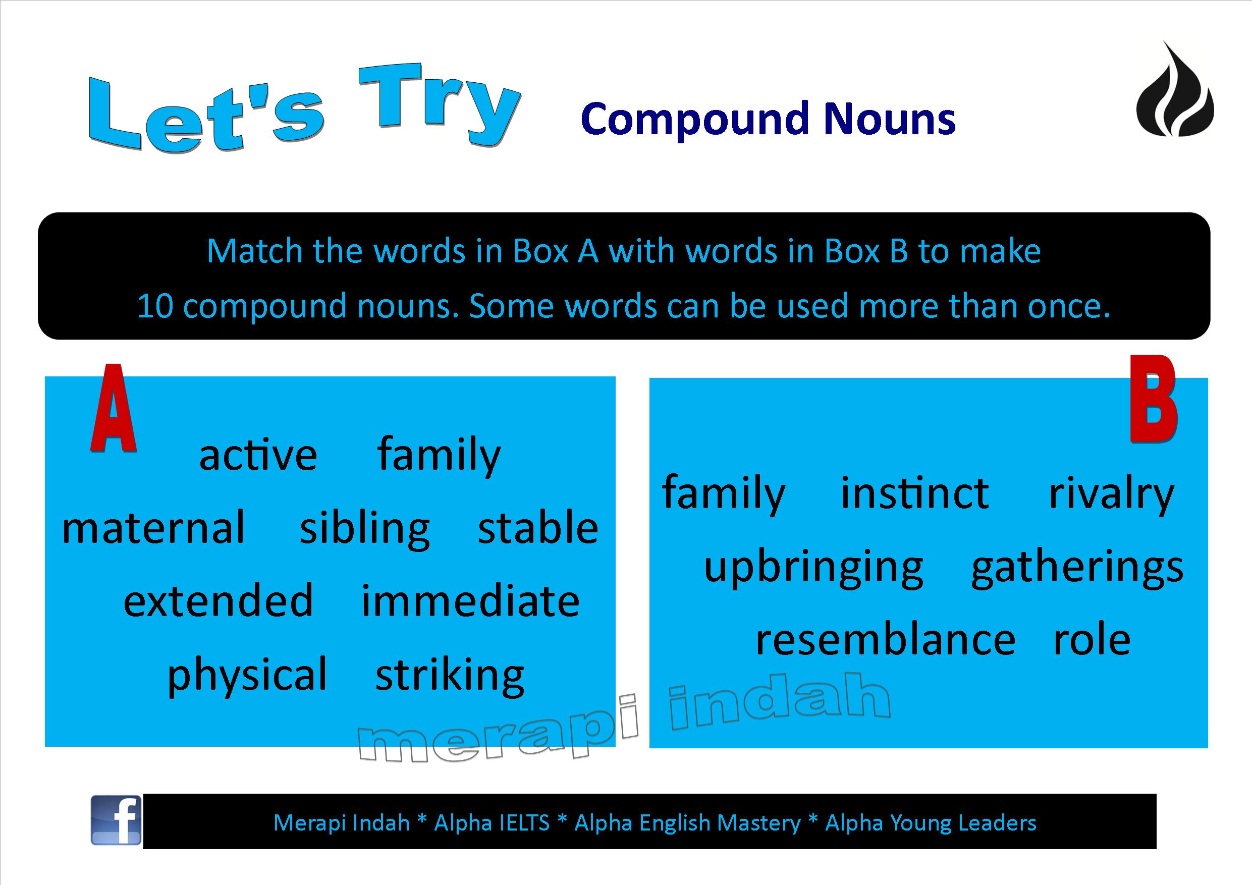 Match to make compound nouns. Compound Nouns в английском. Картинки Compound Nouns. Compound Nouns Family. Предложения с Compound Nouns.